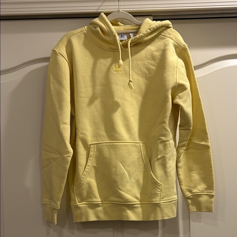 Adidas Originals Adicolor Essentials Fleece Hoodie Butter Yellow - Picture 2 of 5